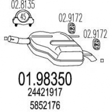 01.98350 MTS Глушитель выхлопных газов конечный