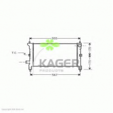 31-3067 KAGER Радиатор, охлаждение двигателя