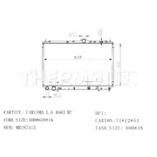 D7V003TT THERMOTEC Радиатор, охлаждение двигателя
