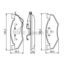 0 986 494 336 BOSCH Комплект тормозных колодок, дисковый тормоз