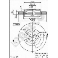 BS 8446 BRECO Тормозной диск