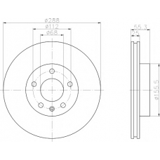 8DD 355 104-481 HELLA PAGID Тормозной диск