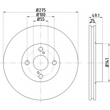 8DD 355 110-451 HELLA PAGID Тормозной диск