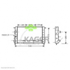 31-0961 KAGER Радиатор, охлаждение двигателя