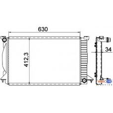 8MK 376 766-331 HELLA Радиатор, охлаждение двигателя