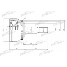 PCV1642 PATRON Шарнирный комплект, приводной вал