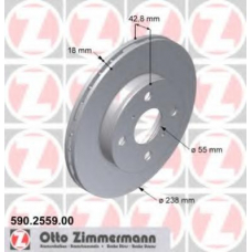 590.2559.00 ZIMMERMANN Тормозной диск