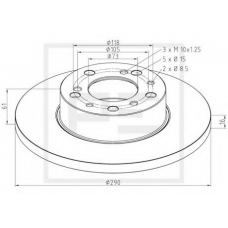 236.021-00A PE Automotive Тормозной диск