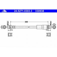 24.5271-0303.3 ATE Тормозной шланг