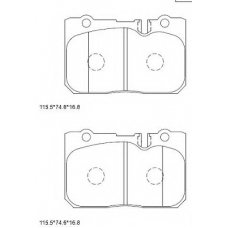 KD2708 ASIMCO Комплект тормозных колодок, дисковый тормоз