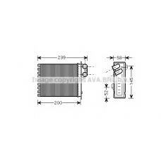 RTA6398 AVA Теплообменник, отопление салона