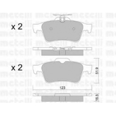 22-0337-1 METELLI Комплект тормозных колодок, дисковый тормоз