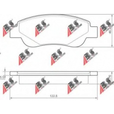 37483 OE ABS Комплект тормозных колодок, дисковый тормоз