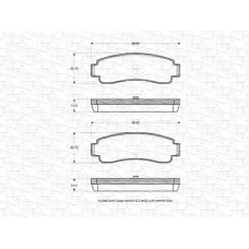 363702161005 MAGNETI MARELLI Комплект тормозных колодок, дисковый тормоз