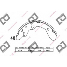 BS1011 DJ PARTS Комплект тормозных колодок