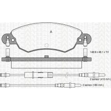 8110 28016 TRIDON Brake pads - front