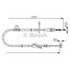 1 987 482 211 BOSCH Трос, стояночная тормозная система