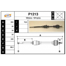 P1213 SNRA Приводной вал