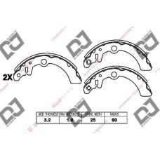 BS1403 DJ PARTS Комплект тормозных колодок