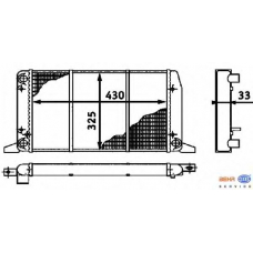 8MK 376 715-071 HELLA Радиатор, охлаждение двигателя