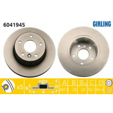 6041945 GIRLING Тормозной диск