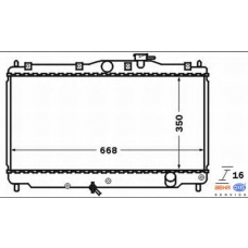 8MK 376 722-681 HELLA Радиатор, охлаждение двигателя