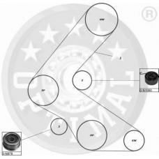 SK-1481 OPTIMAL Комплект ремня грм