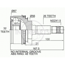 OJ-0235 InterParts Шарнирный комплект, приводной вал