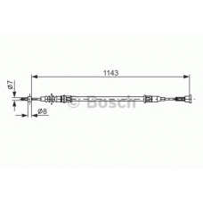 1 987 482 139 BOSCH Трос, стояночная тормозная система