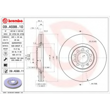 09.A598.11 BREMBO Тормозной диск