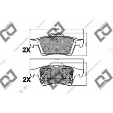 BP1392 DJ PARTS Комплект тормозных колодок, дисковый тормоз