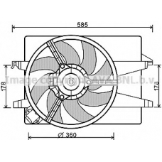 FD7553 AVA Вентилятор, охлаждение двигателя