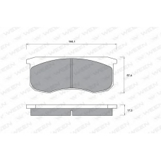 151-2611 WEEN Комплект тормозных колодок, дисковый тормоз