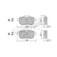 937.0 TRUSTING Комплект тормозных колодок, дисковый тормоз