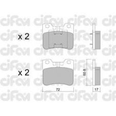 822-060-2 CIFAM Комплект тормозных колодок, дисковый тормоз