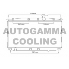104240 AUTOGAMMA Радиатор, охлаждение двигателя