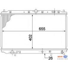 8MK 376 774-131 HELLA Радиатор, охлаждение двигателя