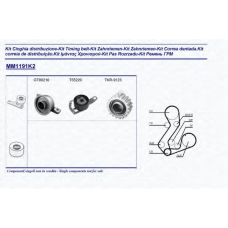 341311911102 MAGNETI MARELLI Комплект ремня грм