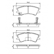 0 986 424 575 BOSCH Комплект тормозных колодок, дисковый тормоз