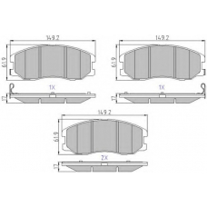 LVXL1345 MOTAQUIP Комплект тормозных колодок, дисковый тормоз