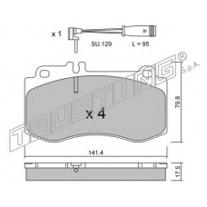 844.0W TRUSTING Комплект тормозных колодок, дисковый тормоз
