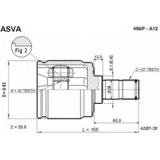 HNIP-A12 ASVA Шарнирный комплект, приводной вал