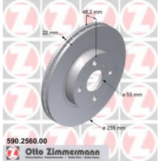 590.2560.00 ZIMMERMANN Тормозной диск