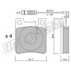 583.0W fri.tech. Комплект тормозных колодок, дисковый тормоз