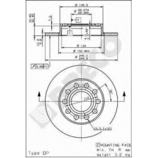 BS 7630 BRECO Тормозной диск