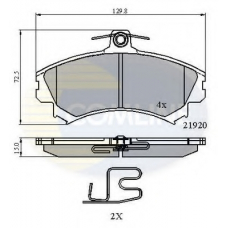 CBP3462 COMLINE Комплект тормозных колодок, дисковый тормоз