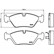 8DB 355 006-511 HELLA PAGID Комплект тормозных колодок, дисковый тормоз