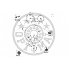 SK-1585 OPTIMAL Комплект ремня грм