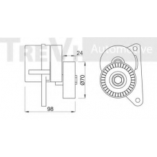 SK009869 SK Натяжная планка, поликлиновой ремень