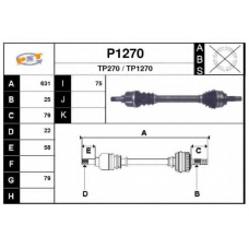 P1270 SNRA Приводной вал